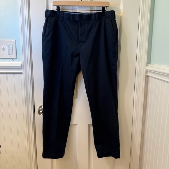 Brooks Brothers Blue Chinos Tailored Flat Front - Picture 1 of 10